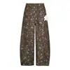 2025 Nuevos Pantalones Casuales de Pierna Ancha con Estampado de Estrella Leopardo Retro Americano para Mujer, Estilo Perezoso Sueltos Largos