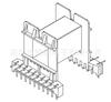 Fabricante de esqueleto de bobina de inductancia tipo EE55 YC-EE-5503 10+10p pie L