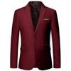 Traje pequeño rojo de tres piezas para hombre, traje pequeño para anfitrión, novio, boda, actuación, talla grande, chaqueta informal de una pieza.