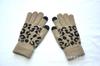 Luvas de Lã Tricotadas Grossas e Quentes à Prova de Frio para Inverno Masculinas e Femininas Estampa de Leopardo