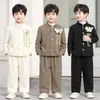 Nuevo traje estilo chino con cuello mao para niños, colección otoño e invierno, con un diseño tradicional chino, adecuado para desfiles de moda, bodas y actuaciones