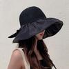Sombrero de Playa de Vinilo Sombrero Parasol Sombrero de Paja Calado de Verano para Mujer Protección UV para la Cara Sombrero de Pescador para el Sol