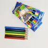 Estuche de Papel con 6 Lápices de Colores de 6 Colores con Mina de 2 mm, Mini Lápices de Madera de Colores de 9 cm de Largo para Colorear y Dibujar, Set para Niños