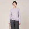 Suéter de Punto Minimalista para Viajes Diarios para Mujer Otoño Invierno Casual Capa Base Cuello Redondo Camiseta Base Suéter Cómodo Moldeador Versátil