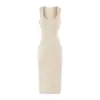 Elegante Vestido de Verano 2026 Estilo Francés para Mujer, Hot Girl, Cuadrado, Hombro Ancho, Cintura Fruncida, Delgado, Bodycon, Largo