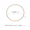 Diseño de Joyería Pulsera Lisa de Acero Inoxidable, Pulsera Apilable de Lujo Ligero, Conjunto de Joyería de Pulsera Simple Fabricante
