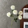 Flor de Loto Artificial de 5 Cabezas para Bodas, Fotografía de Hotel, Accesorios para Arreglos Florales, Flores Falsas para Salones de Banquetes y Decoraciones de Restaurantes, En Stock al por Mayor