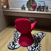 Taburete Giratorio de Maquillaje Estilo Ins Lujo Ligero Italiano Silla con Respaldo para Dormitorio Tocador de Salón de Belleza Silla para Manicura Modelo Popular