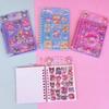 Cuaderno Espiral de Mascotas Lindas, Cuaderno de Agitador de Arena Líquida Kuromi de Alto Valor, Cuaderno para Estudiantes, Diario Portátil