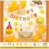 Ins Juego de Globos para Decoración de Cumpleaños Niños Niñas Fiesta de Cumpleaños de Bebé Accesorios para Disfrazar Escena