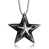 Moda europeia e americana personalidade tendência criativa retro multicamadas estrela de cinco pontas colar masculino e feminino casal rua legal pingente