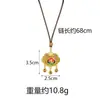 Colar Dourado de Areia Vietnamita com Tendência Nacional Flor de Lótus Esmaltada Vazada Pingente de Franja Joias Estilo Palácio Fabricante