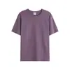 Tela de algodón peinado ajustado de 190 g línea de costura fina grupo imprimible azul tinta cuello redondo camisa de actividad publicitaria Camiseta