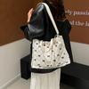 Bolsa Grande de Veludo com Laço Atacado, Bolsa de Ombro Super Prática de Grande Capacidade, Bolsa de Mão, Bolsa Transversal Versátil para Trabalho