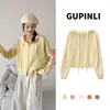 Suéter com Capuz e Zíper Duplo Estilo Coreano Novo Outono/Inverno 2026 para Mulheres, Estilo Curto para Mulheres Baixas, Elegante Casaco de Manga Longa