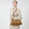 Bolso de Piel Genuina para Mujer Capa Superior Piel de Vaca Bolso Hobo Bolso de Axila Gran Capacidad Para Escuela Viajes al Trabajo Bolso de Hombro Único Bolso de Mano Mujer Nuevo
