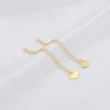 Banho de Ouro 14/18K Pulseira Colar Corrente Estendida Corrente Espiral Ajustável Corrente de Cauda DIY Corrente Estendida
