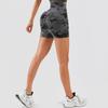 Shorts de Yoga de Cintura Alta Sin Costuras para TikTok Estampados Fitness Secado Rápido Levantamiento de Glúteos Entrenamiento de Glúteos Ajustados Shorts de Tres Puntos