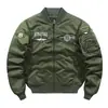 Chaqueta de aviación MA1 para primavera y otoño, chaqueta de vuelo de la Fuerza Aérea para hombre, chaqueta cruzada para hombre, mono, cuello de béisbol, top