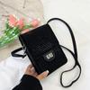 Bolsa para Teléfono Móvil Mini Bolsa Pequeña 2026 Nuevo Estilo Elegante y Única Bolso Cruzado de Pedrería con Hebilla de Cierre y Incrustaciones de Diamantes Monedero de Moda