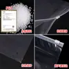 Bolsa con cierre minimalista de alta transparencia sin polvo, funda antipolvo para ropa estilo ins, bolsa de repuesto con marca de diseñador independiente visualizada