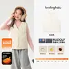 Pudding Haru Roupa de Outono Meninas Roupas Infantis Top Versátil 2026 Novidades de Outono Coletes Leves Quentes de Penas para Crianças