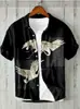 Camisa Hawaiana con Estampado de Vida Marina Transfronteriza para Hombre de Verano Transpirable de Manga Corta Absorbente de Sudor Solapa Transpirable y Absorbente de Sudor