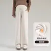 Pantalones de Maternidad Primavera y Otoño Ropa Exterior Delgada de Pierna Ancha 2026 Nuevos Pantalones Casuales Rectos de Pierna Larga Talla Grande Ropa de Maternidad