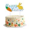 Cross-border tema de Páscoa decoração coelho cenoura bandeira bolo de aniversário inserir plug-in personalização atacado