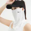 Mascarilla de Protección Solar de Verano para Mujer, Protección Solar para Ciclismo al Aire Libre, Protección UV, Toalla Facial de Seda Helada Fina Transpirable para Protección Solar, Transfronterizo