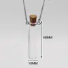 Venta Directa de Fábrica de Collares de Botella de Vidrio con Flores Secas, Botellas de los Deseos, Colgantes de Botella de Vidrio Flotantes, Joyería DIY, Botellas de Cinabrio, Botellas Gahu