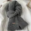 Bufanda de Lana de Alpaca para Mujer, Nuevo Estilo Invierno 2026, Mezcla de Lana, Moda Coreana, Estilo Trendy Estudiante, Tejido de Alta Gama