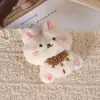 Babador fofo da moda, pingente de pelúcia de coelhinho, acessórios para bonecas DIY, enfeites de desenho animado, acessórios para bolsas, atacado