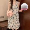 24 Nuevo estilo ins Estilo Deseo Puro Camisón de Niña con Almohadilla de Pecho Removible Explosiones en Vivo Celebridad de Internet Camisón Cool