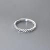Nalan Plata Pura 990 Fresco y Dulce Estilo Ins Diseño de Nicho Gypsophila Forma de Diamante Anillo de Flor para Coche R03078