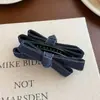Pinza para el pelo de lazo azul denim simple, única y no repetitiva, pinza banana para coleta alta, pinza de torsión elegante para recogidos para mujer