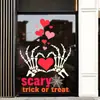 Nuevas Pegatinas Estáticas de Mano de Esqueleto de Halloween para Decoración de Ventanas, Puertas de Vidrio, Pegatinas de Pared y Calcomanías para Ventanas de Tiendas Atmosféricas