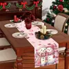 Bandeirinhas de Mesa de Natal Transfronteiriças 2026, Bandeirinhas de Mesa para Decoração de Festa Familiar de Feriado, Toalhas de Mesa de Natal para Jantar de Festa
