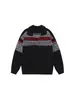 Tejidos de Punto Jacquard Retro con Cuello Polo Contrastante Otoño e Invierno 2025 para Hombres y Mujeres, Marca de Moda Holgado, Gama Alta, Estilo Perezoso