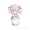 Enfeites de Carro de Cristal Sala de Estar Casa Planta Macia Girassol de Diamante 6 Flores Gota d'Água Presente de Dia das Mães
