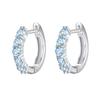 Aretes de Plata Esterlina S925 de Lujo Ligero para Mujer, Incrustados con Piedras de Cristal Natural, Aretes Nicho para Mujer, Popular en Xiaohongshu Transfronterizo