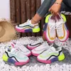 Nuevos Zapatos Deportivos para Mujer Primavera/Verano 2026, Transpirables de Moda, Suela Suave, Lona Casual, Ligeros para Correr, Suela Gruesa, Zapatos de Papá