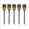 Luz Solar de Llama Transfronteriza 12LED Antorcha Luz Exterior Patio Jardín Decorativa Paisaje Luz Insertada en el Suelo Luz para Césped