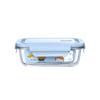 Contenedor de Vidrio de Borosilicato Alto para Alimentos Caja de Almuerzo de Vidrio Dividida Bol Doméstico para Conservar Frescura Caja Bento para Oficinista Apto para Microondas