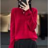 2025 Nuevo Otoño e Invierno Estilo Coreano Cuello Redondo Tejido de Punto para Mujer Suéter Holgado con Aspecto Adelgazante Tejido de Punto Color Puro Camiseta Base Top a la Moda