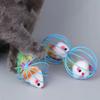 Juguete de peluche para gato, forma de jaula, para rata, con sonido de auto-saludo, para aliviar el aburrimiento, venta al por mayor.