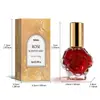 SUMAX exportación transfronteriza se especializa en botellas transparentes de 10 ml color rosa con spray de fragancia a rosa en empaque en inglés