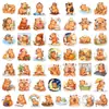 50 pegatinas nuevas de capibara de dibujos animados transfronterizas, creativas y lindas, pegatinas decorativas impermeables para planificador DIY