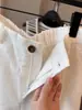Shorts Blancos de Seda de Hielo de Pierna Ancha para Mujer, Tallas Grandes de Verano, Petite, Pantalones Casuales Sueltos de Cinco Puntos, Muy Elegantes y Versátiles