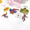 Set de Decoración de Spider-Man de 7 Piezas Decoración Creativa para Pastel Muñeco de Dibujos Animados Hecho a Mano Personalidad Horneado Postre Vestir